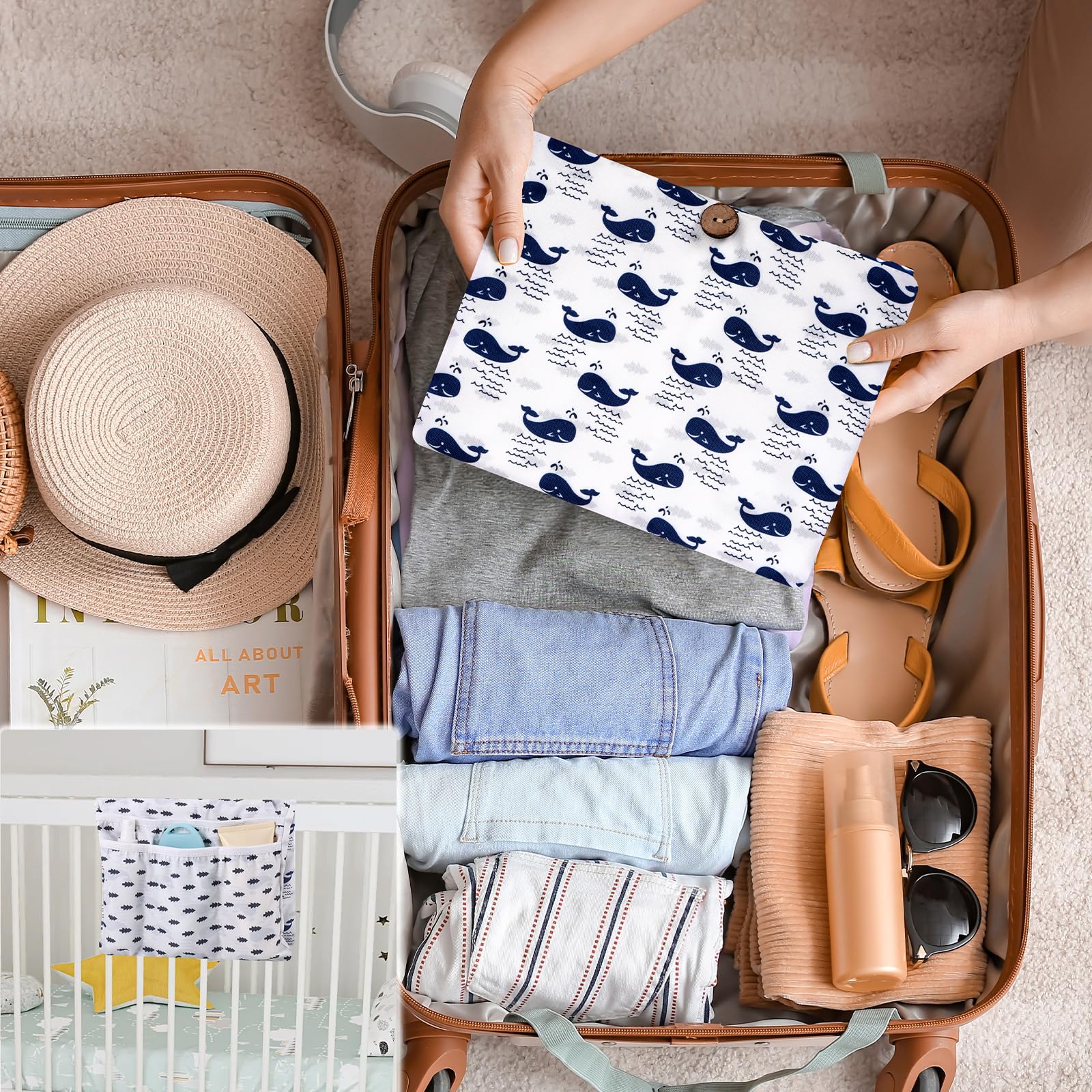 Custodia Porta Salviettine Da Viaggio - Contenitore Ermetico E Anti-perdite Per Borsa Pannolini, Passeggino E Auto - Ricaricabile E Pratica