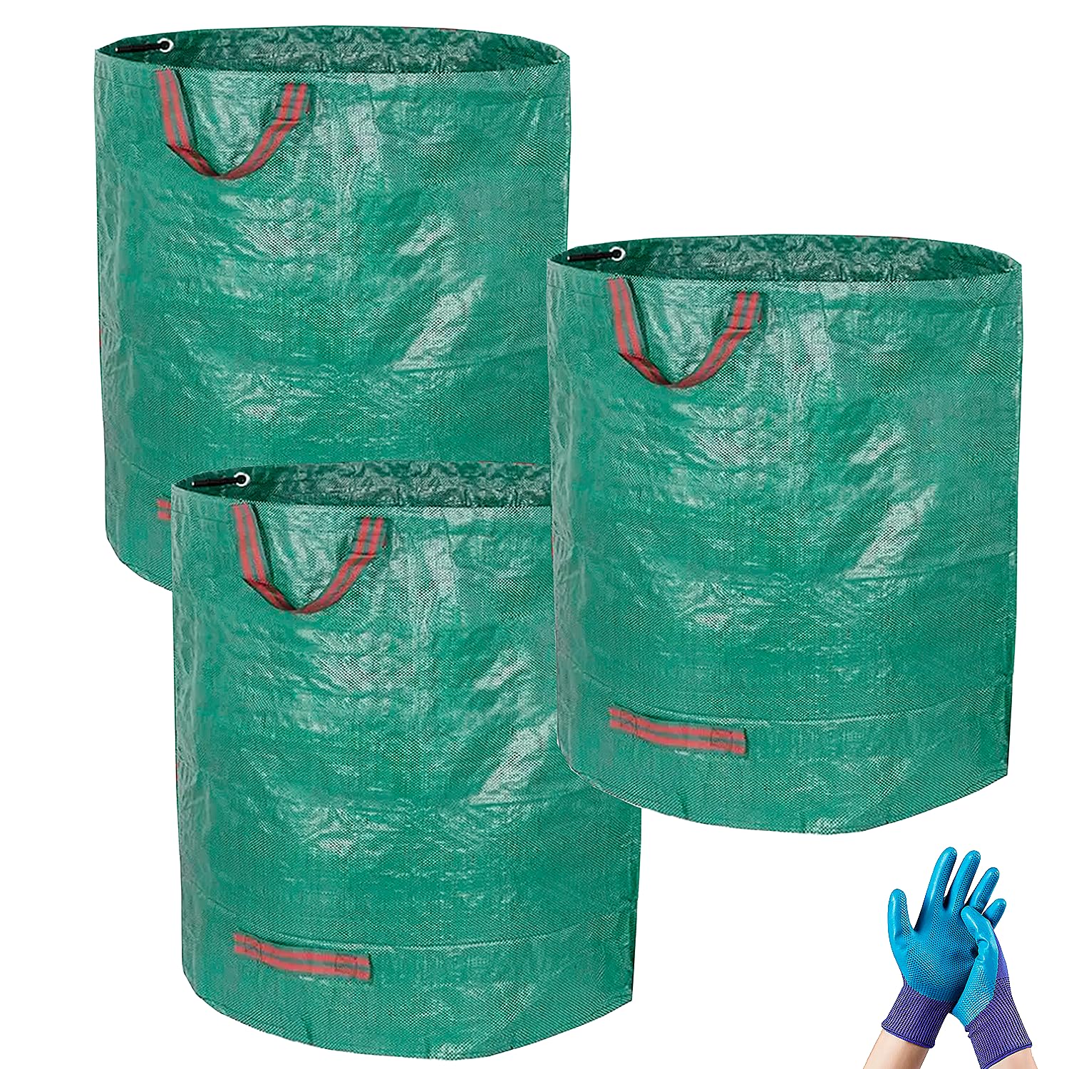 Garden Waste Bags Heavy Duty with Gardening Gloves Garden Bags Heavy