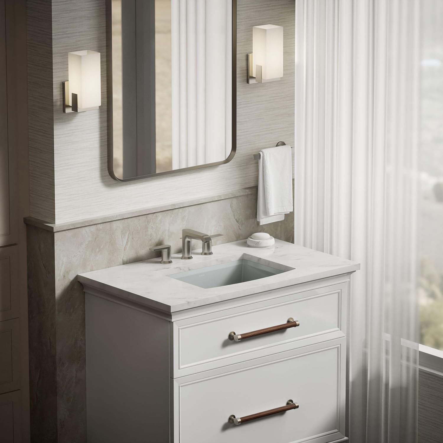 Kohler 2355-95 Archer® 20" rectangular undermount bathroom sink, Ice Grey