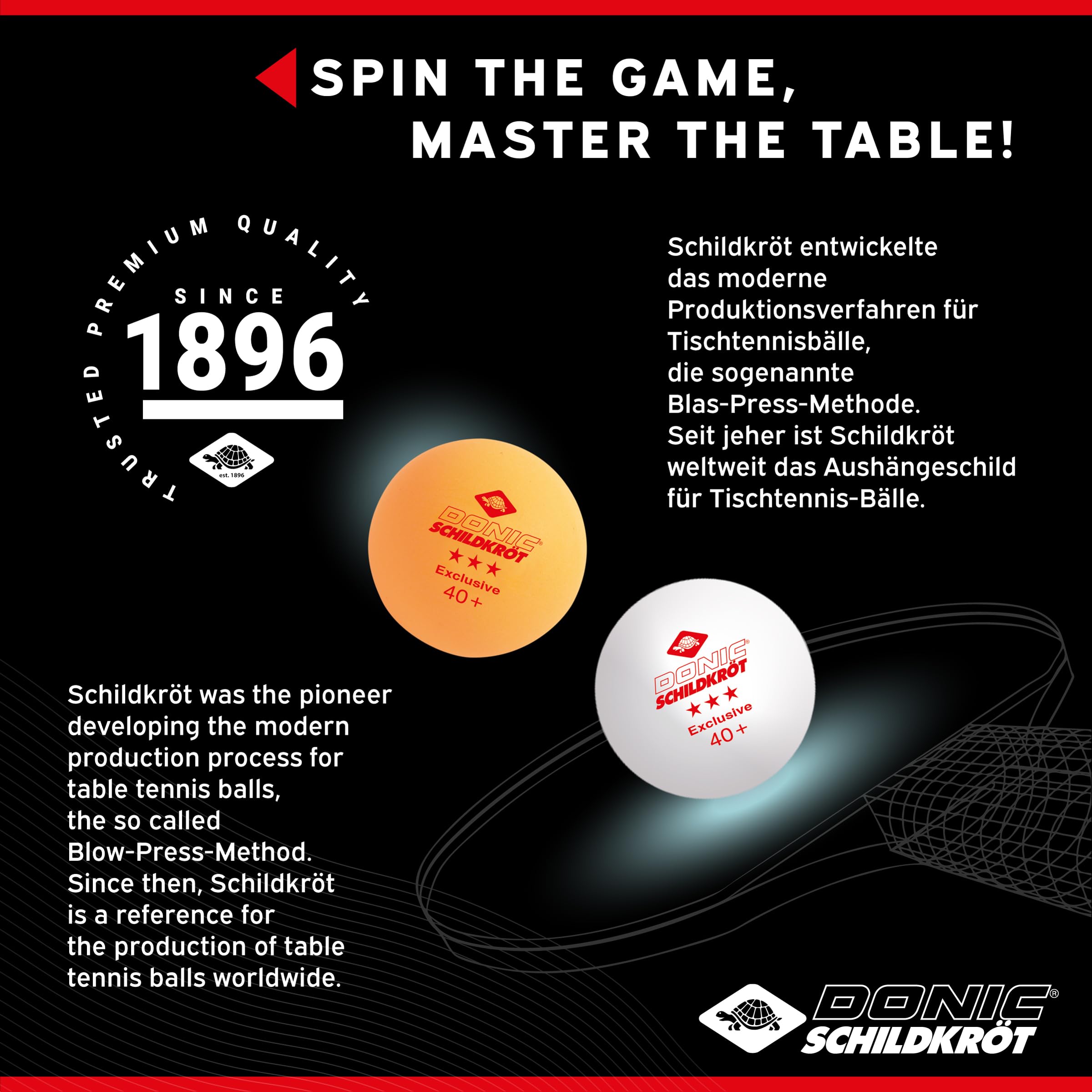 Schildkröt Donic Pelotas de Tenis de Mesa 3 Estrellas Exclusive