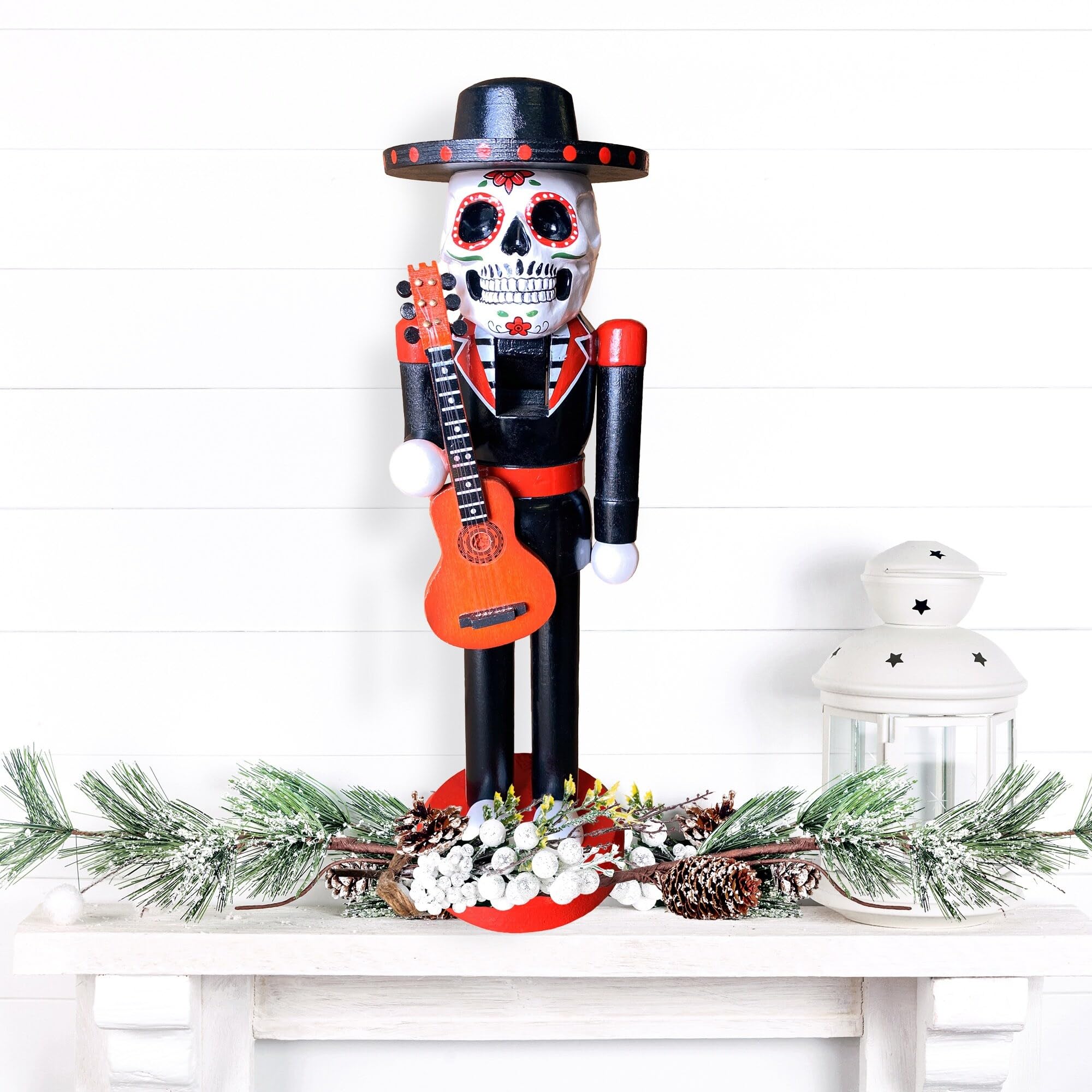 Cardinal Claus Nutcracker - 14" Hand-Painted Wooden Christmas Decor