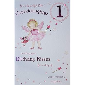 granddaughter 1st birthday card amazon