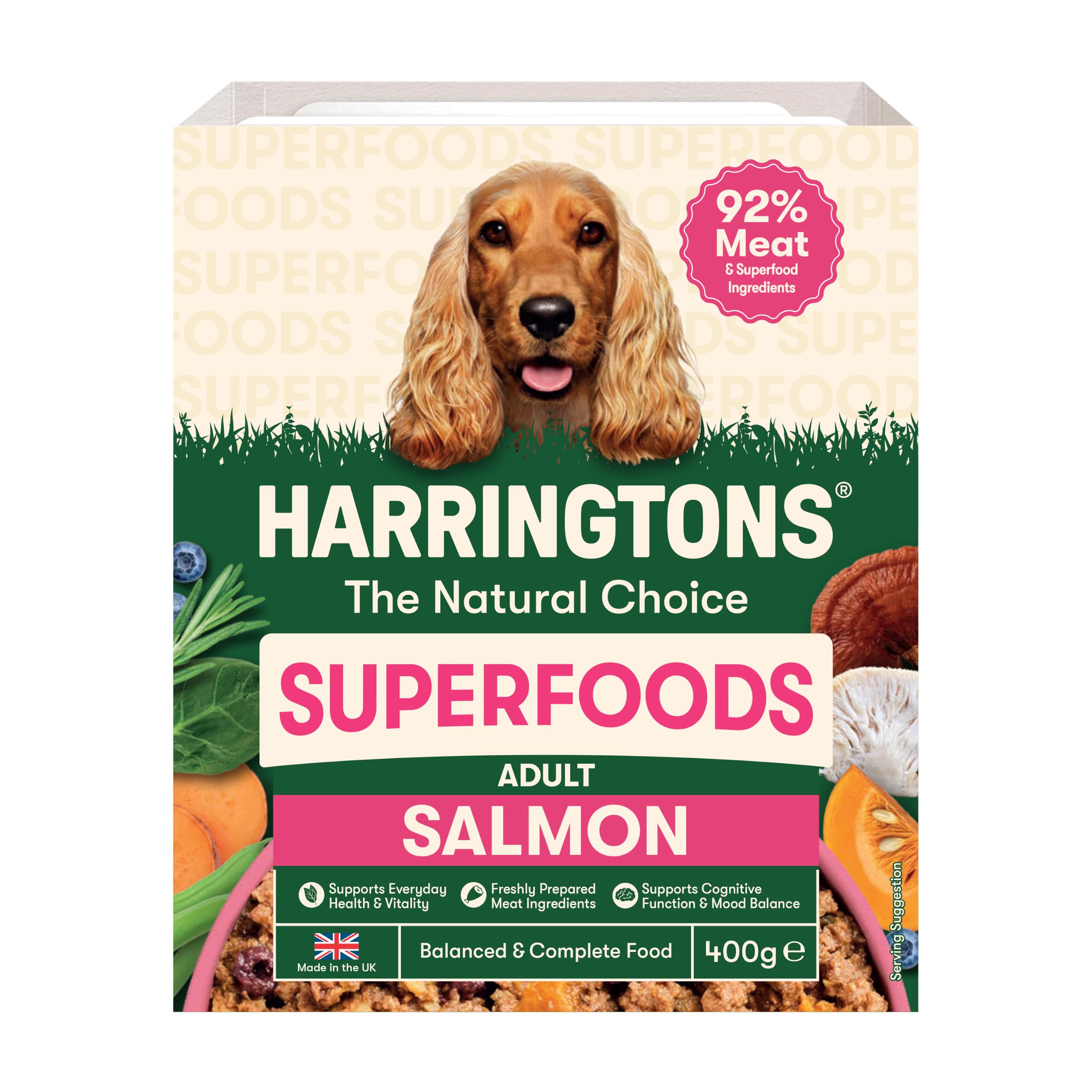 Harringtons Superfoods Wet Adult Dog Food Salmon 6x400g