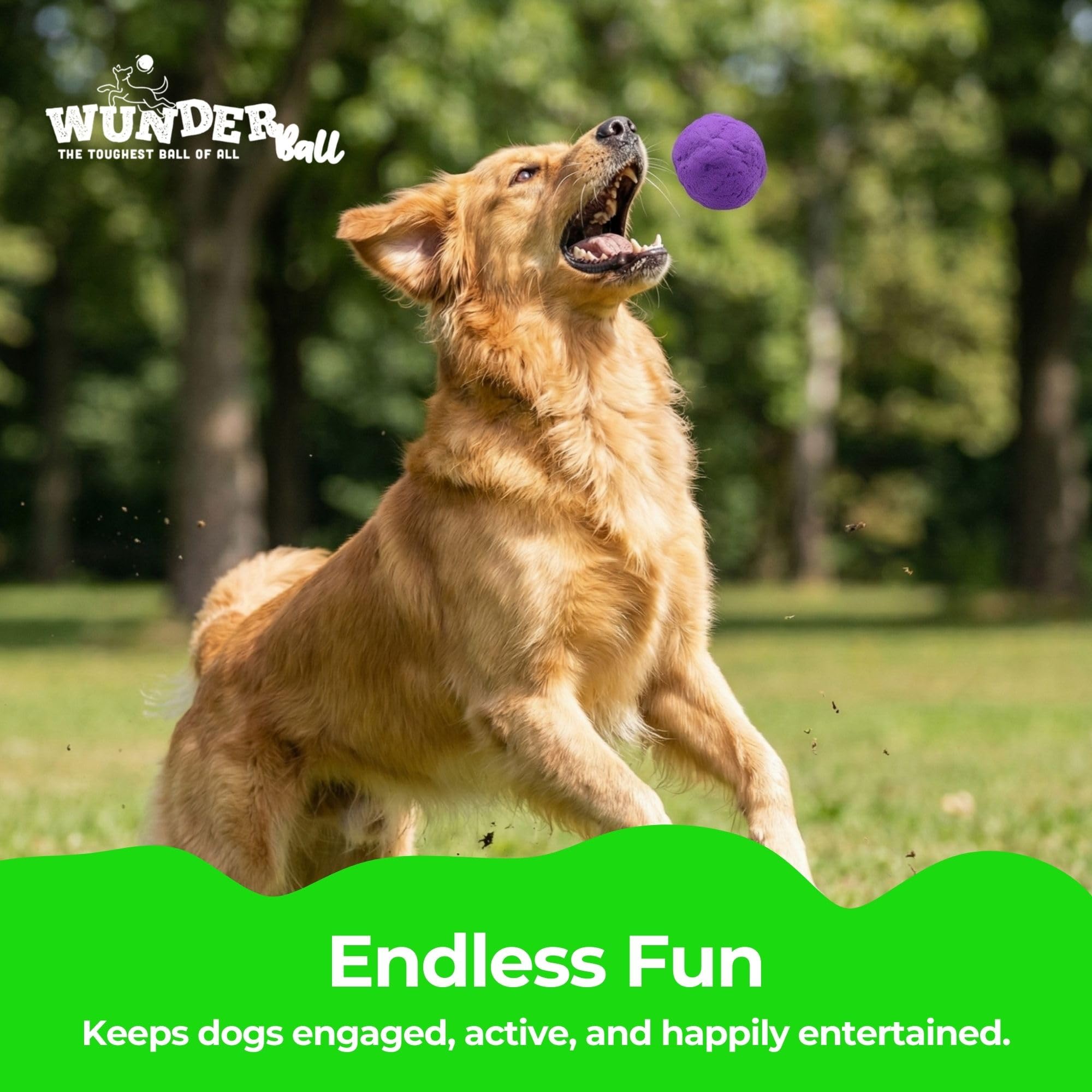 WACKYwalk'r WUNDERball Langlebiges Hundespielzeug - Unzerstörbarer Naturkautschukball, sicherer als Tennisbälle, schwimmt für drinnen und draußen, handgefertigt in Nordamerika, Swirl Large (bis zu