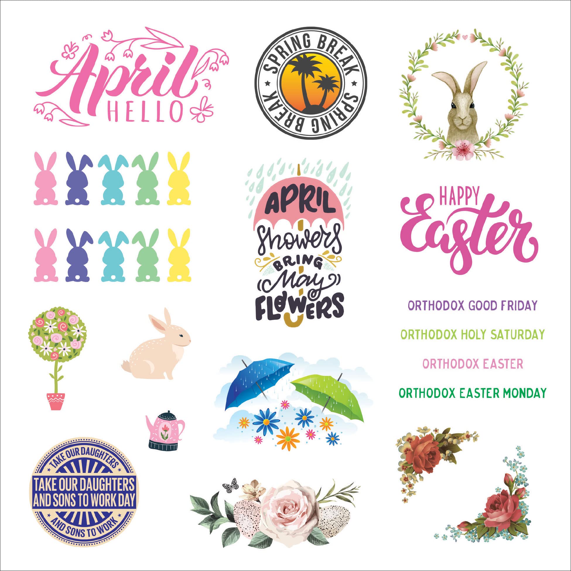 A Year in Stickers: Fun Pictures and Words to Highlight Celebrations