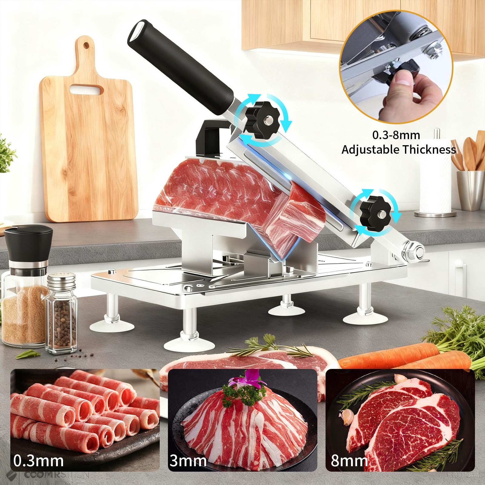 Amazon | 手動冷凍ミートスライサー、ビーフマトンロールスライス