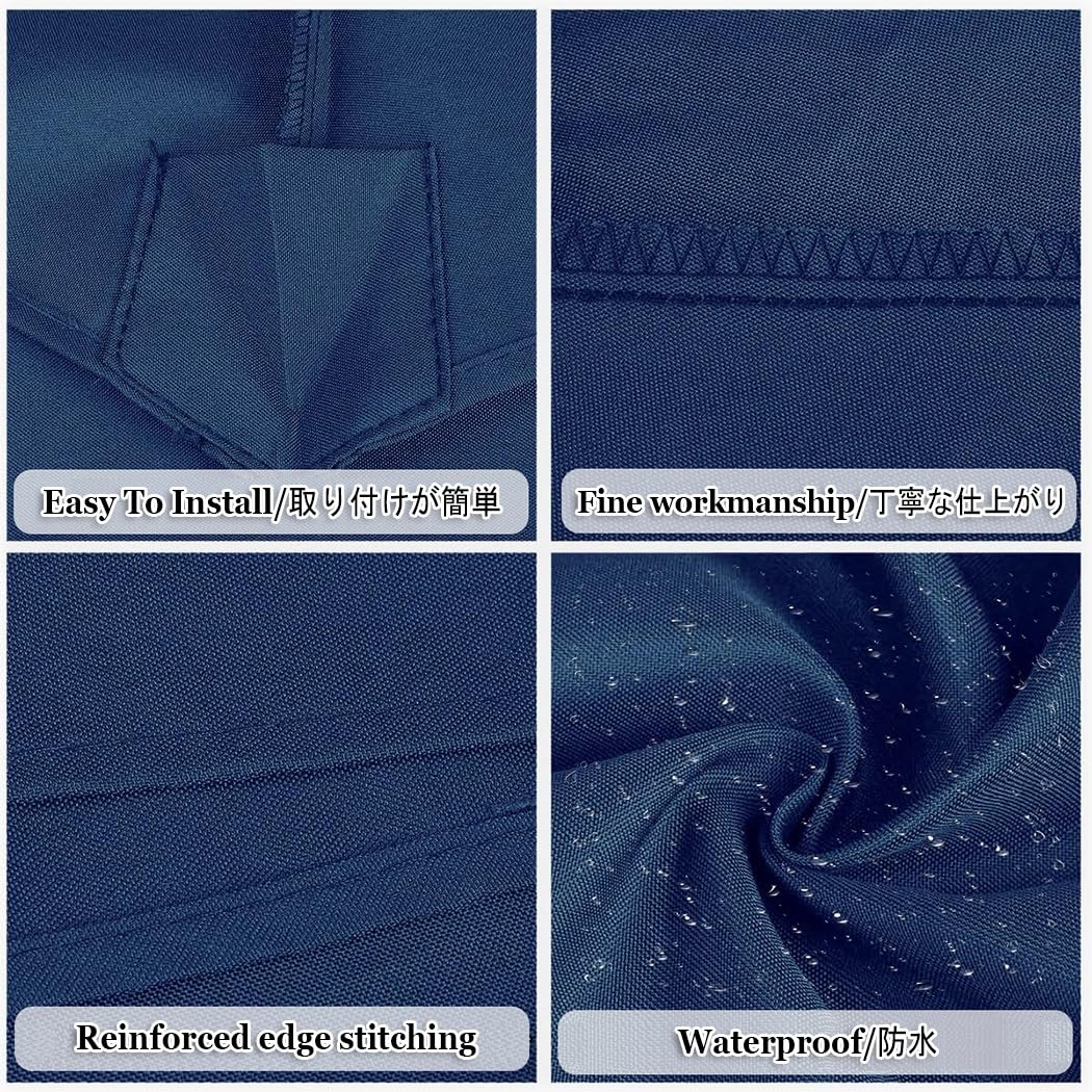 Generisch Sonnenschirmdach Ersatzbezug 200/270/300cm 6/8 Rippen UV-Schutz Sonnenschirmdach wasserdichte Schirmhülle für Balkon Garten Pool und Strand (Braun 6)