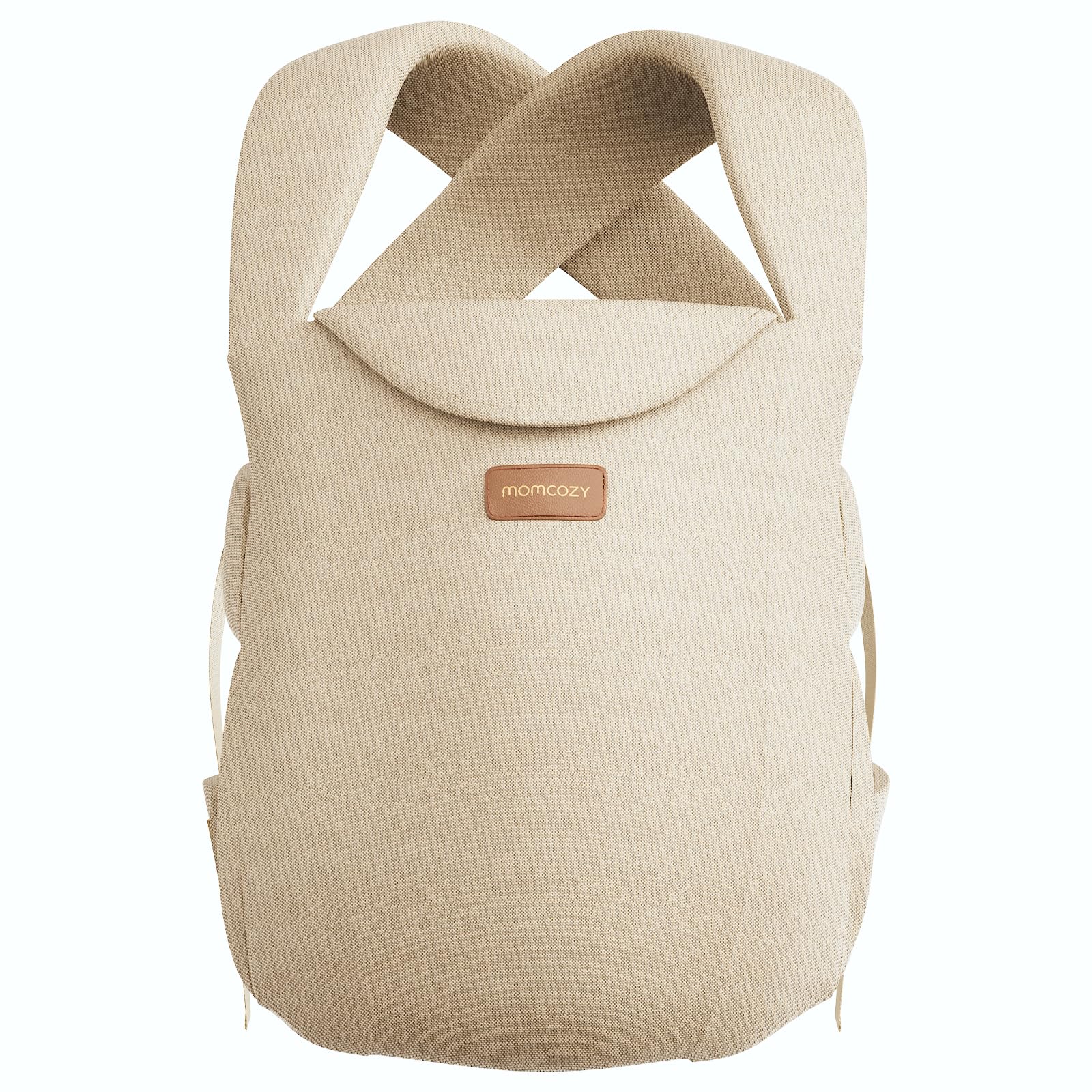 Photo 1 of Momcozy Newborn Carrier WeeSnug- Lightweight and Cozy Comfort for 7-25 lbs, Ergonomic Cross-Back Support, Effortless to Put On, Hands-Free Baby Carrier with Lumbar Support, Khaki