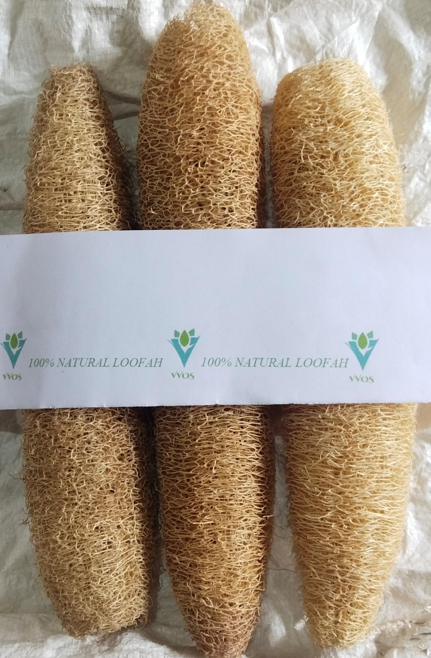 VVOS® 3 Pieces 100% Long Natural Organic Bath Scrubber Loufah Sponges (20 cm to 25 cm) | Eco-Friendly Exfoliating Bathing Sponges-image-28