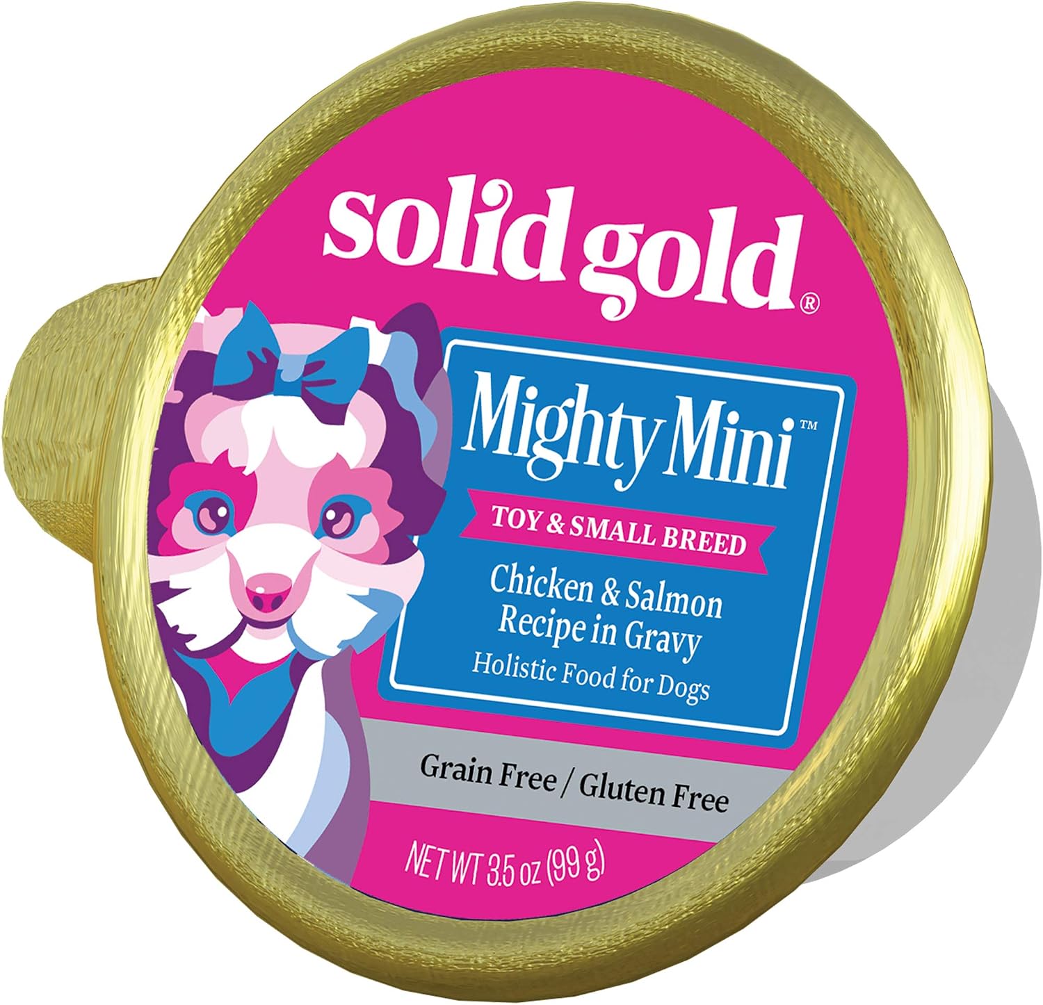 Solid Gold Wet Dog Food for Small Dogs - Mighty Mini Grain Free Wet Dog Food Made with Real Salmon - for Puppies, Adult & Senior Small Breeds with Sensitive Stomachs