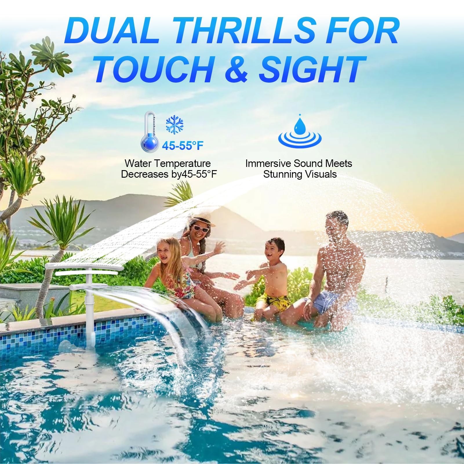 Fuente de piscina para piscinas superiores y enterradas