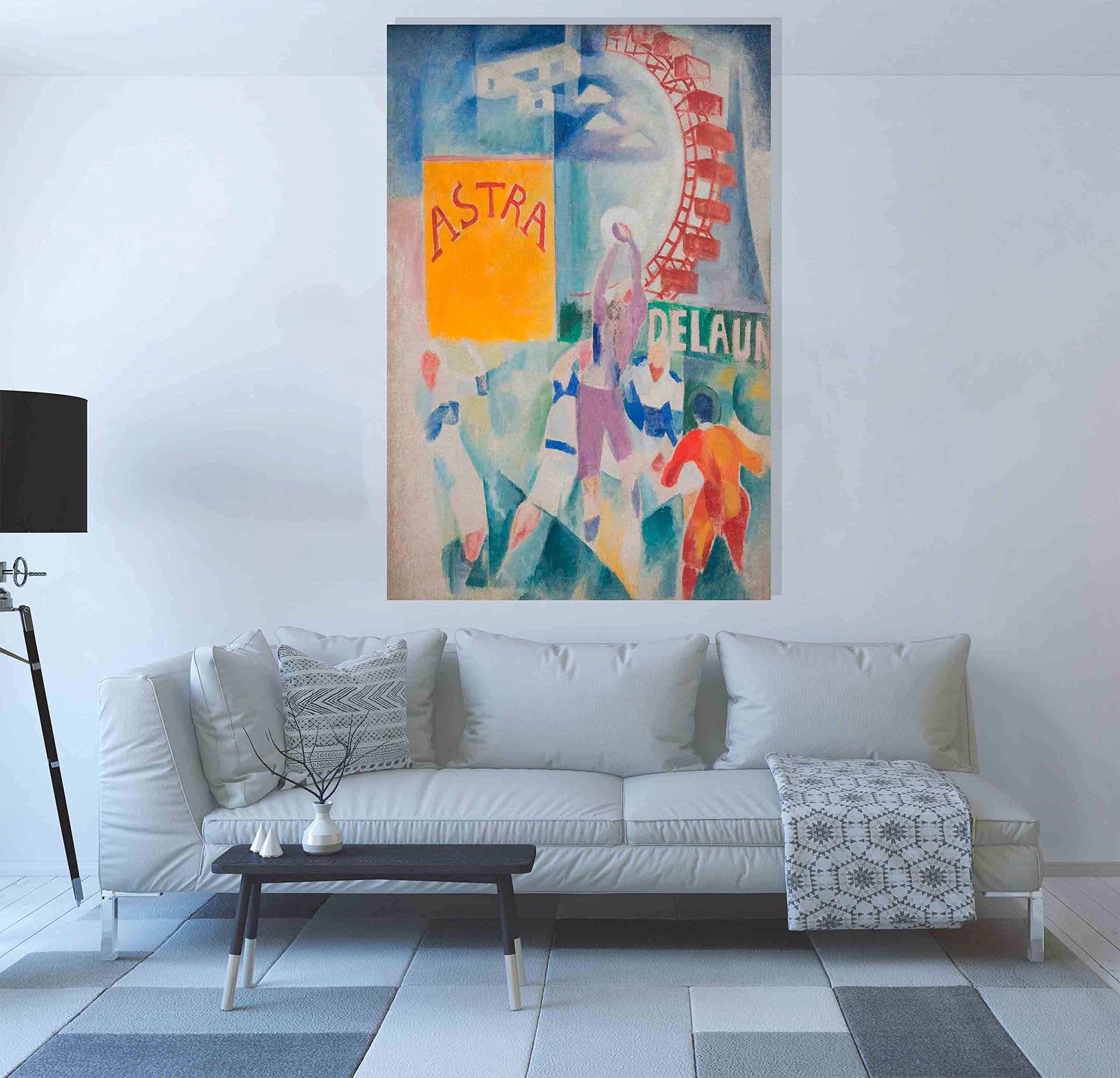 Artley Prints - Il poster della squadra di Cardiff di Robert Delaunay su tela da parete l stampe ritratto moderne | Opera d'arte astratta per soggiorno camera da letto 86 x 61 cm (34 x 24 pollici) A1