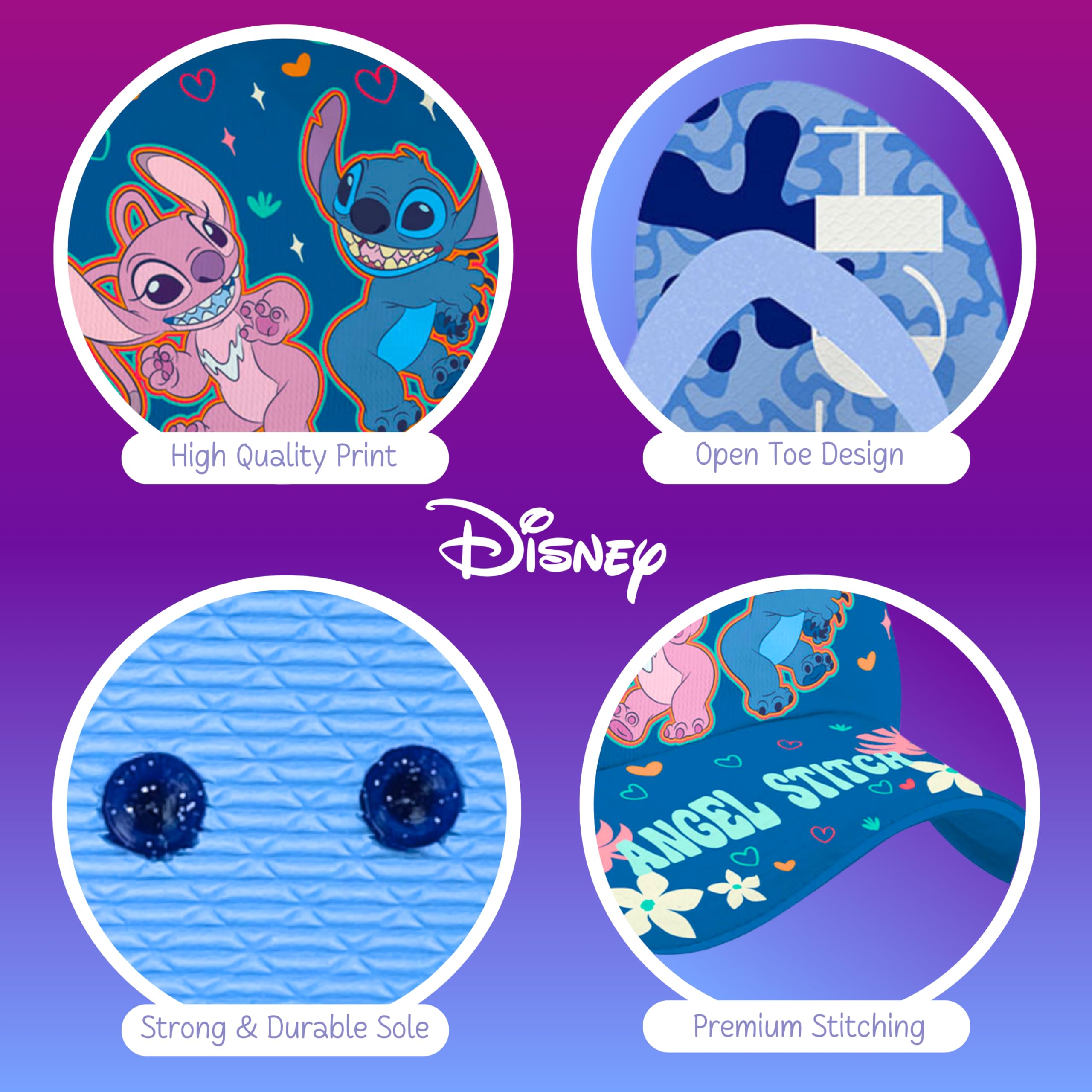 Disney Stitch Baseball Kappe und Flip-Flops für Mädchen, Stitch und Angel Sommerset, Größen EU 25 bis 32
