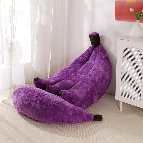Puf de plátano con otomana, sofá cama de suelo con reposapiés, cómoda tumbona convertible para adolescentes y adultos, sofá de felpa para