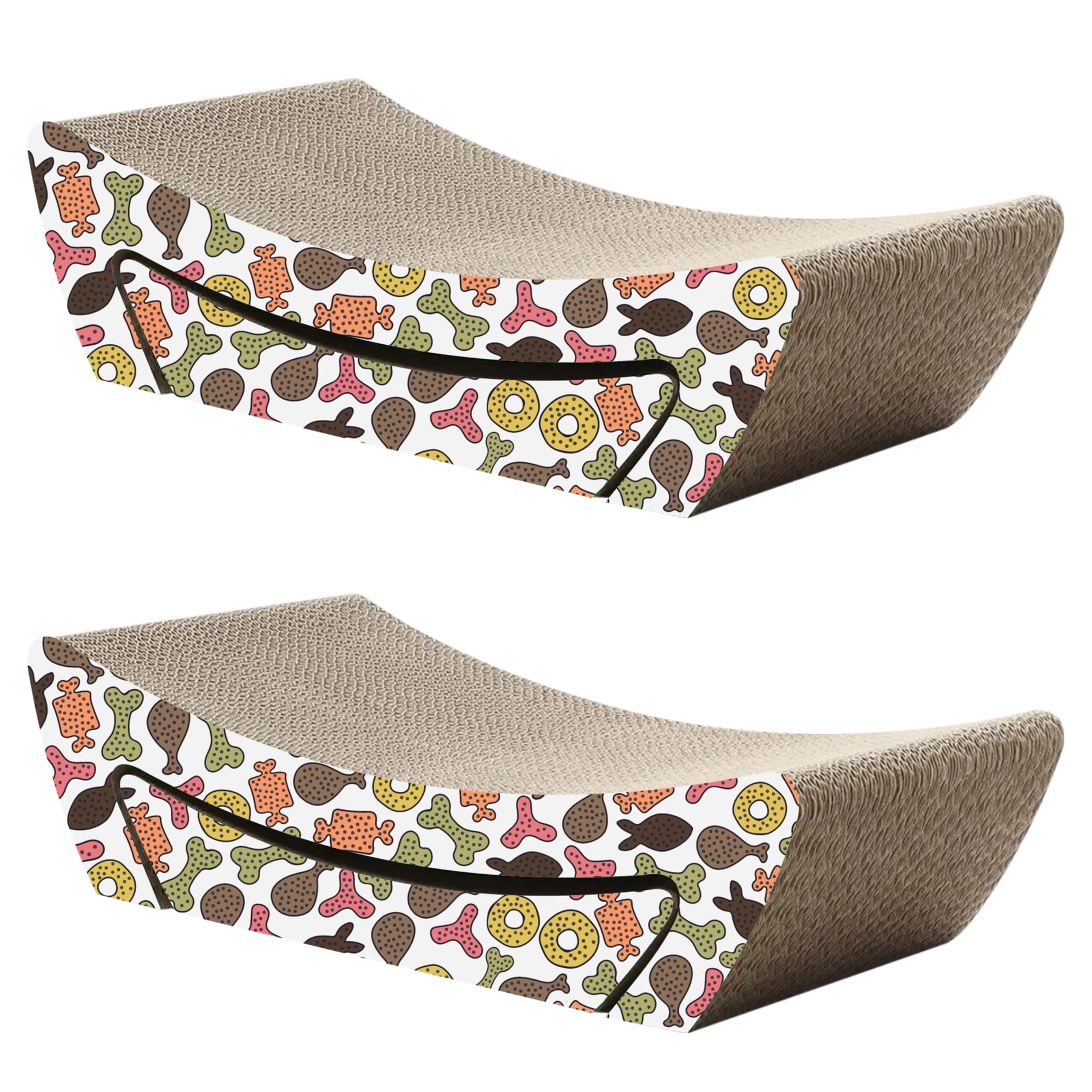 Foodie Puppies Cat Scratching Pad with Catnip, Corrugated Cat Scratcher Cardboard for Indoor Cats, Kitten for Furniture Protection, Durable Texture Design (Pull-Out Scratcher, Pack of 2) (B0CR8B4P35) Amazon Price History, Amazon Price Tracker