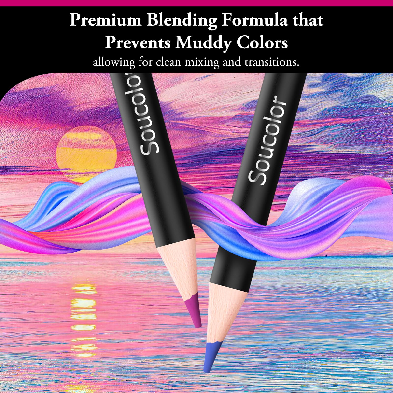 Soucolor 72-Color Colored Pencils For Adult Coloring Books, Soft Core, Artist - View #5
