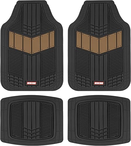 Motor Trend DualFlex - Tapetes de goma de dos tonos para automóvil, SUV, camioneta, camión