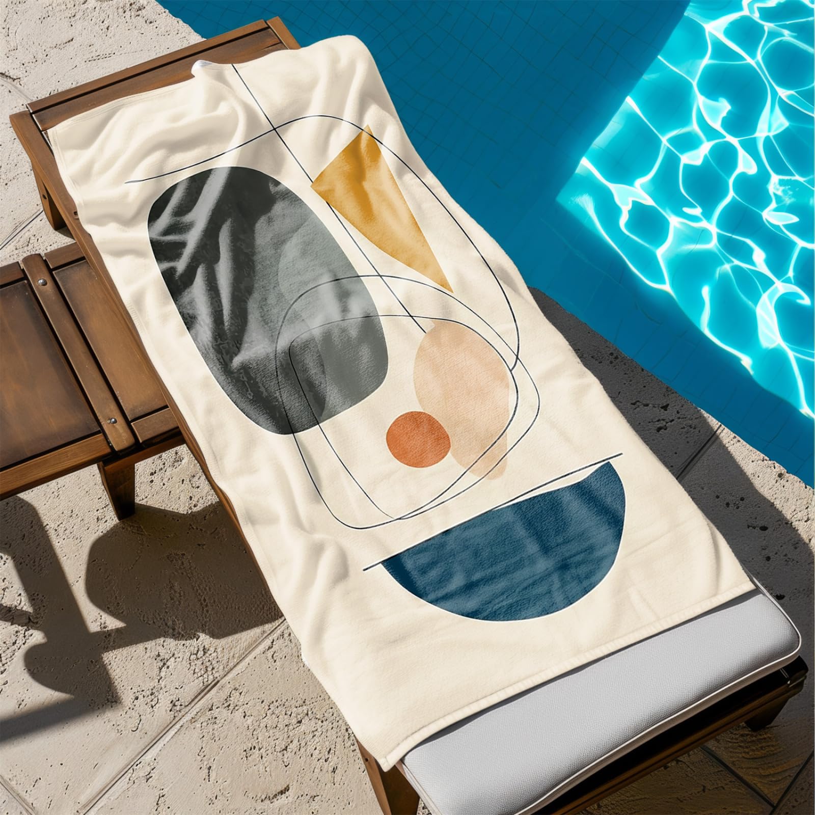 Générique Serviette de Plage 90X180 Noir Jaune