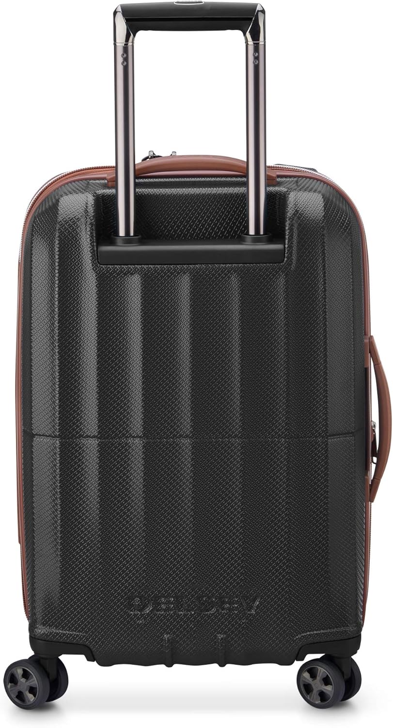  | DELSEY Paris St. Tropez Hardside Expandable Luggage with Spinner Wheels, Black, Carry-on 21 Inch | Suitcases