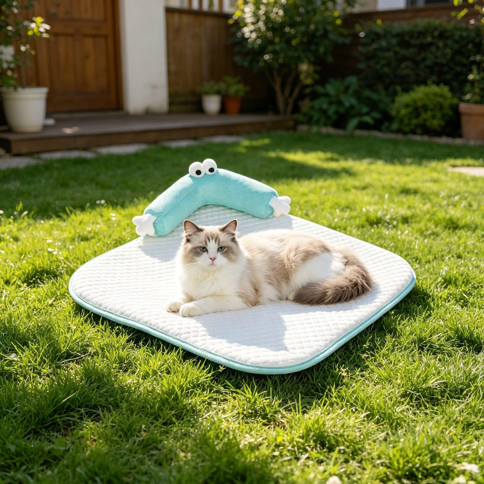 Generico Materassino Refrigerante Cane e Gatti 40×55 cm Lavabile | Tappeto Rinfrescante Animali Domestici Estate Tessuto Fresco Traspirante Morbido Cuccia Cani Gatto Divano Pavimento Auto