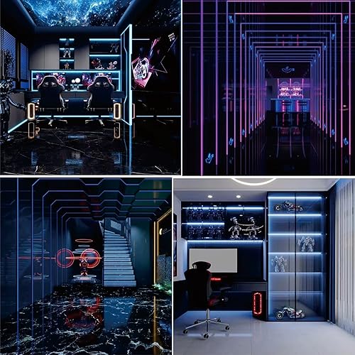 Miniatura 3 de Tira de luces LED RGB de 16.4 pies para niños, iluminación ambiental enchufable para sala de estar y sala de juegos, luces LED multicolor (RGB, 16.4