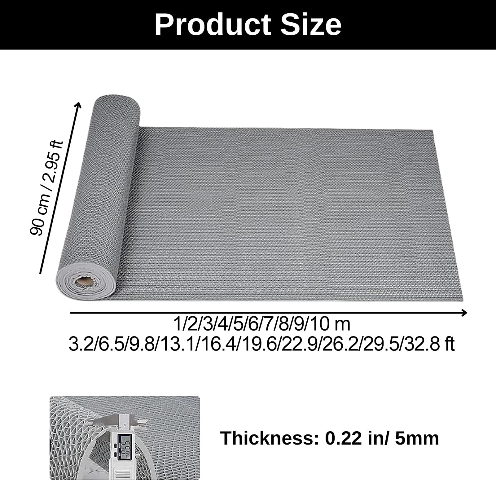 Esta Alfombrilla Antideslizante de PVC con Drenaje, de 5 mm de Grosor y Alta Resistencia, es Ideal para baños, cocinas, Piscinas y sótanos. Es una Alfombra versátil de Color Rojo de 0,9 x 1