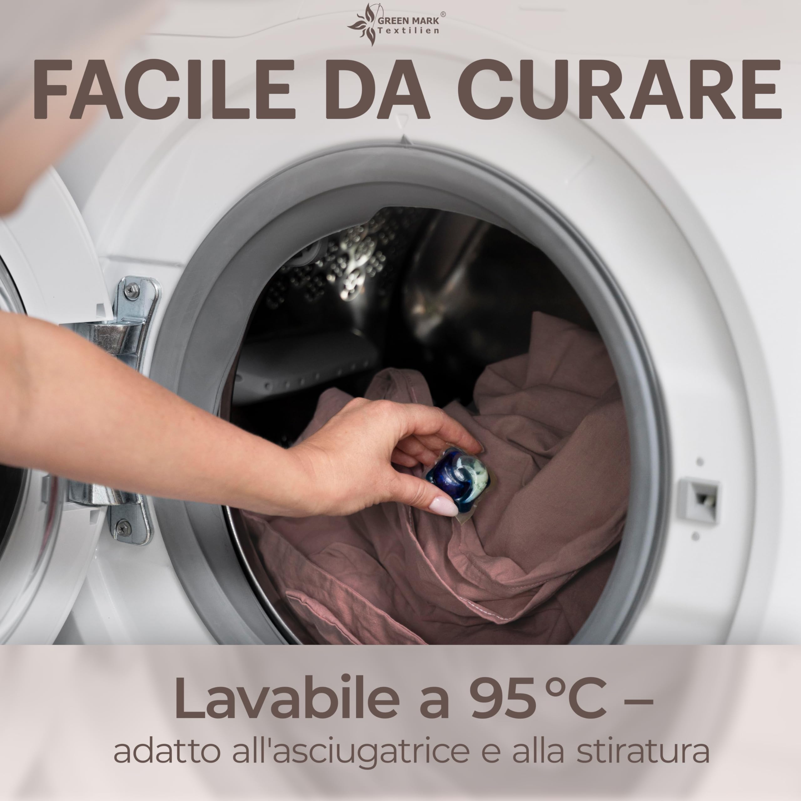 GREEN MARK Lenzuola piatte classiche – Set di 2 lenzuola piatte in 100% cotone, delicate sulla pelle, facili da curare e lavabili in lavatrice ad alte temperature - Sabbia/Beige - 140x200 cm
