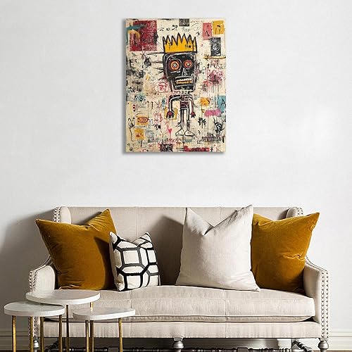 Miniatura 7 de GDSRGXC Lienzo de arte callejero contemporáneo, arte de pared, impresión de figura de corona de graffiti urbano, obra de arte abstracta moderna