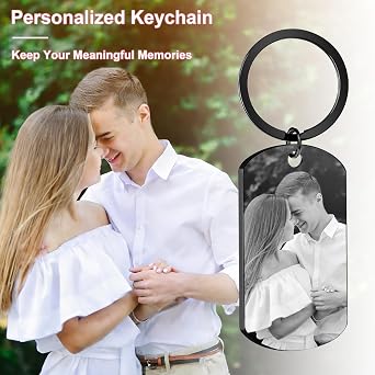 BEXOA Custom Keychain with Picture Logo Text