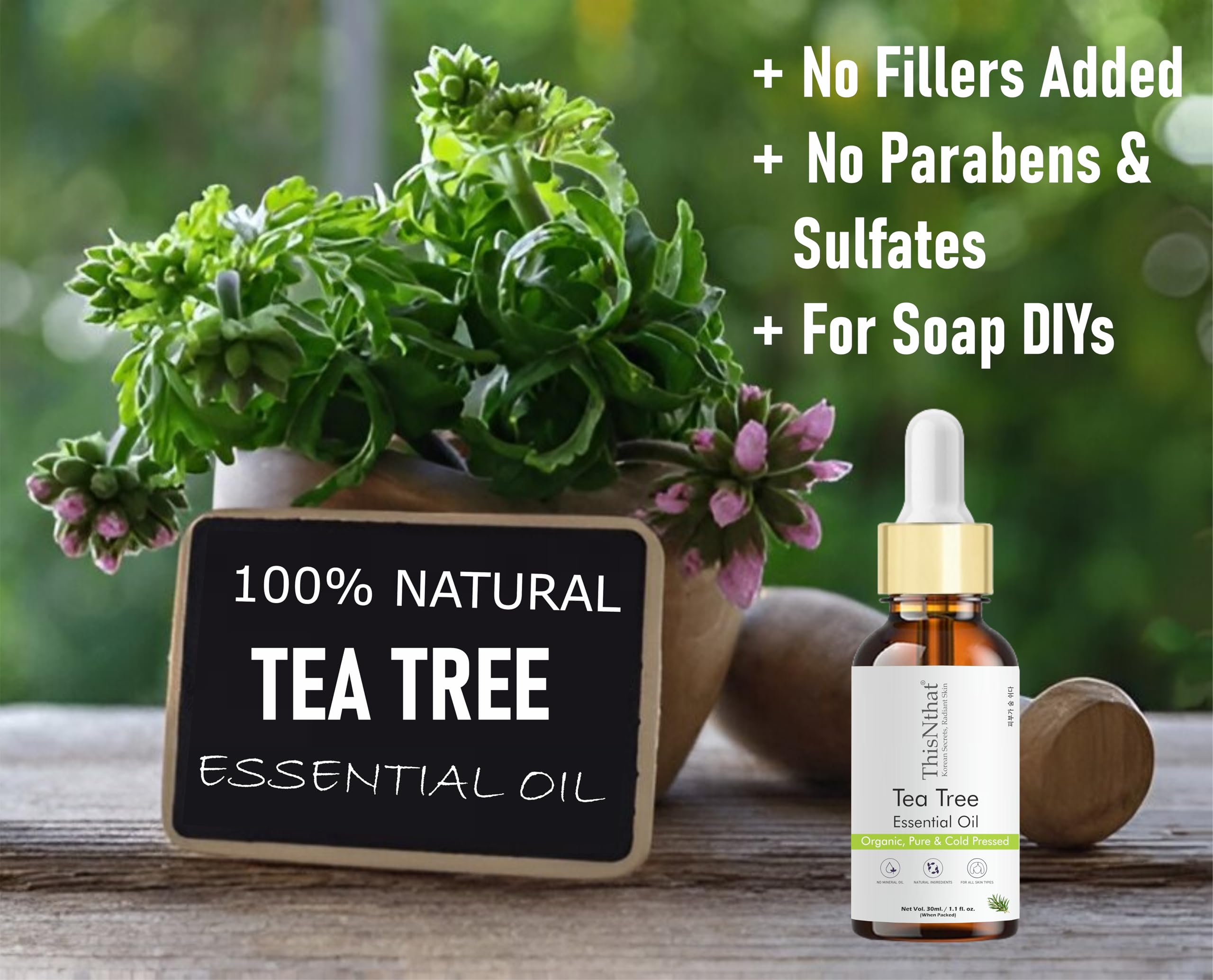 ThisNthat Tea Tree Essential Oil (30ml) – 100% Pure & Natural | For Acne, Dandruff, Skin & Hair, Diffuser, Anti-Fungal & Aromatherapy | Therapeutic Grade with Dropper 2
