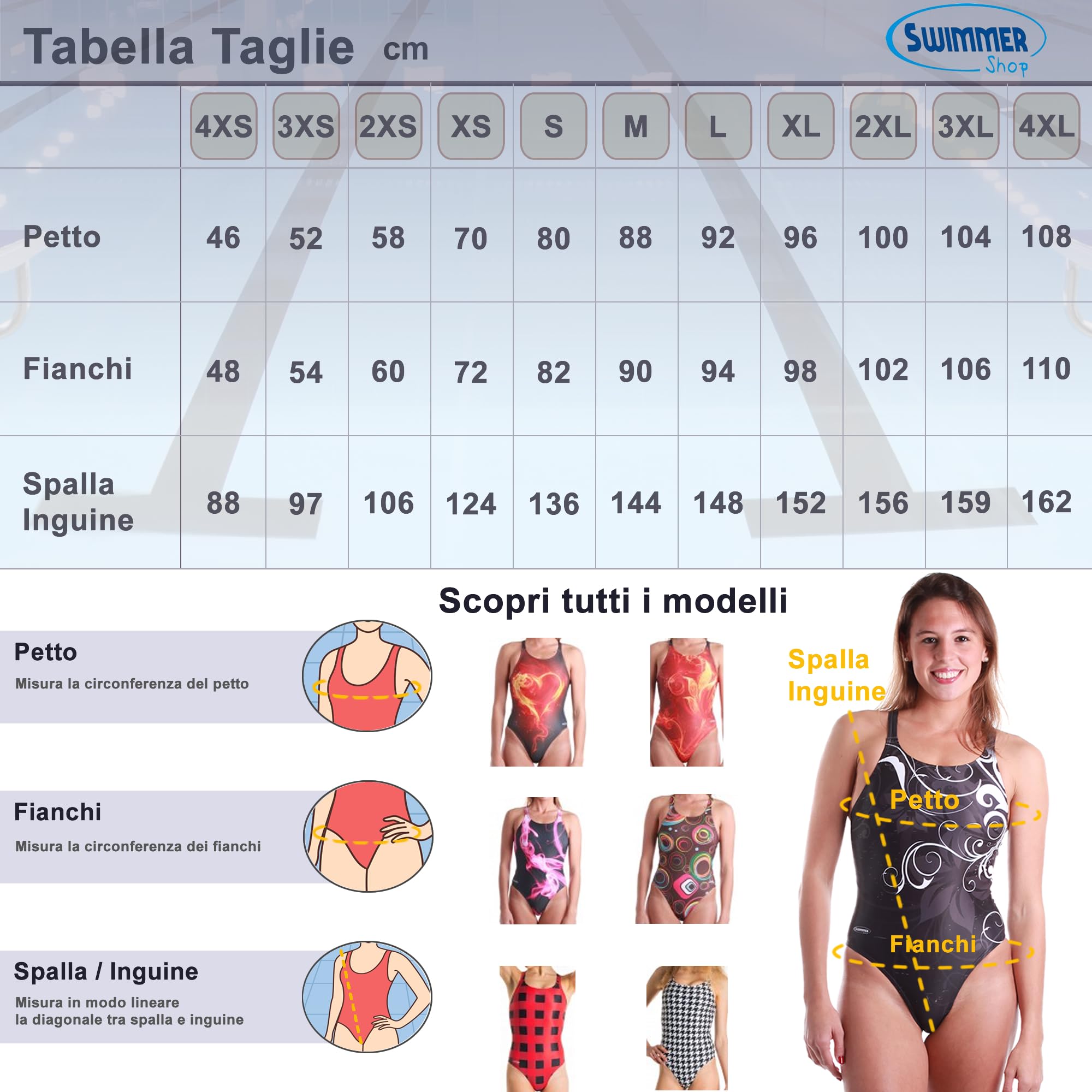 Costume Piscina Donna Intero Sportivo Resistente al Cloro Doppio Strato Ideale per Allenamento Piscina Tessuto Italiano Costume Intero Donna Piscina