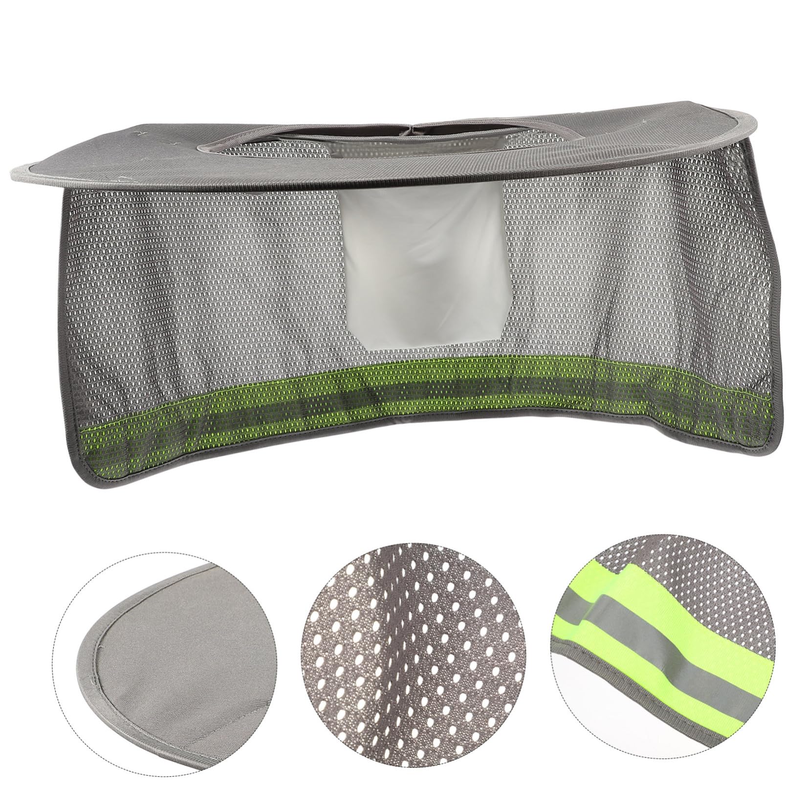 ORFOFE 5pièces Casque De Sécurité avec Solaire Visière Et Couvre-Nuque Accessoires pour Gris Réfléchissant UV