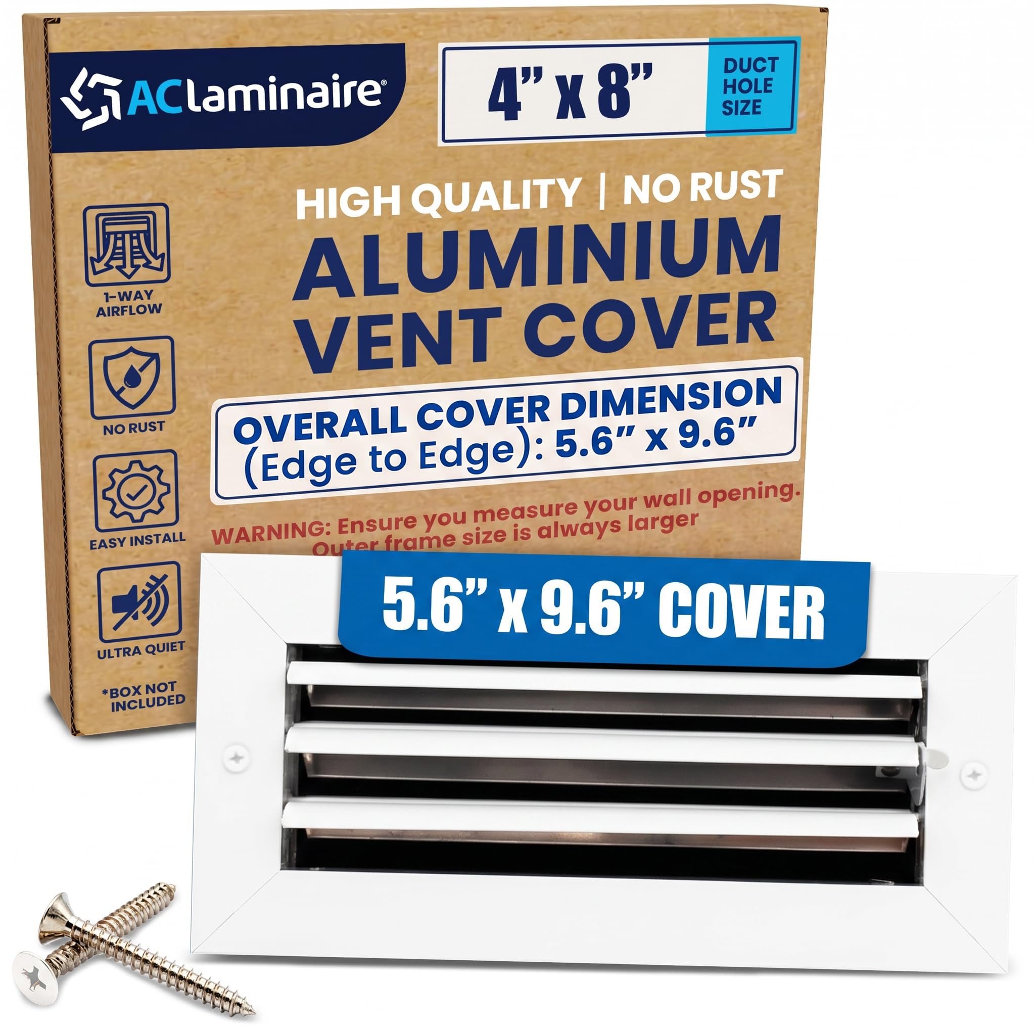 Laminaire 4x8 Aluminum 1-Way Air Flow Vent