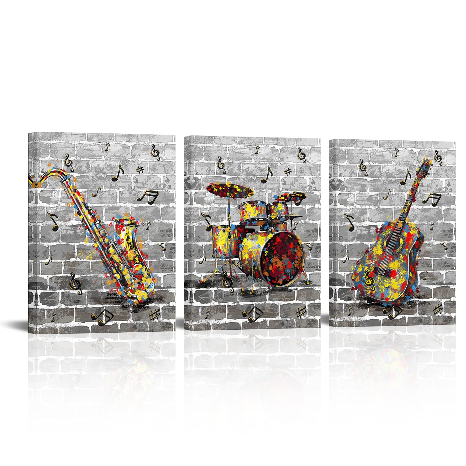 Amazon.com: Conipit Musical Instruments Canvas Wall Art Graffiti