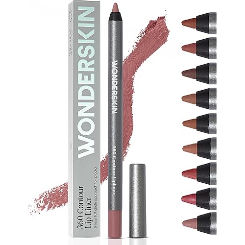 Wonderskin Lipliner Pencil - 360 Contour Lipliner, Long Lasting, Sharpenable, Waterproof and Transfer-Proof Nude Lip Liner Pencil (Blush)