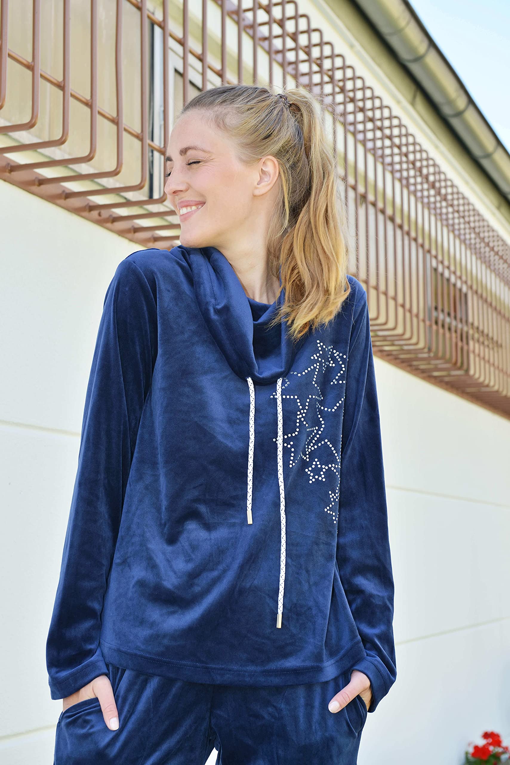 RAIKOU Femme Survêtement Ensembles Sportswear à Epais Sweat Chaud Pull Casual Jogging Tenue D'intérieur pour Sports Casual,Yoga,Gym,Entraînement