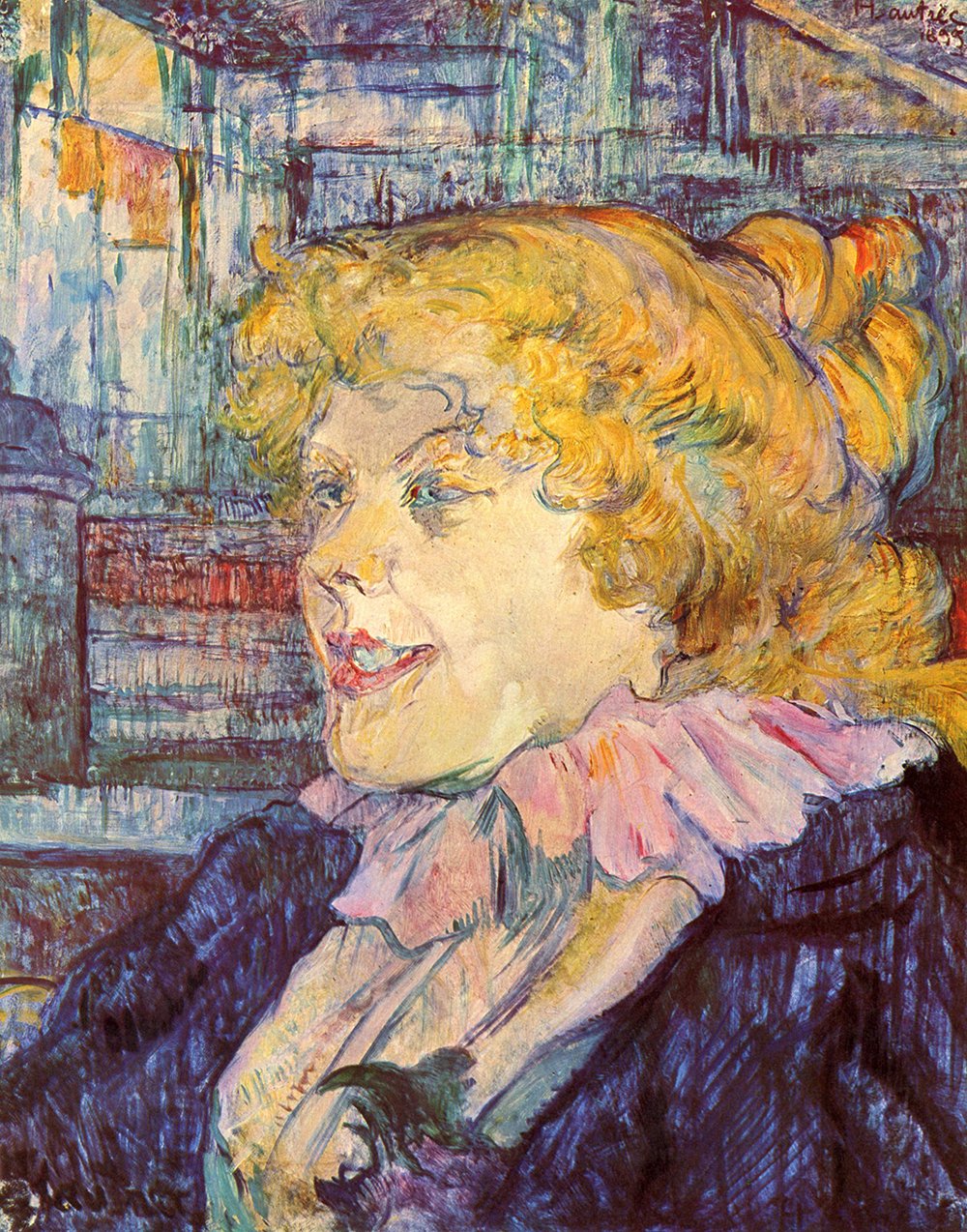 Impression Toulouse-Lautrec Blonde Hair extra large cadre marron mat pour mur