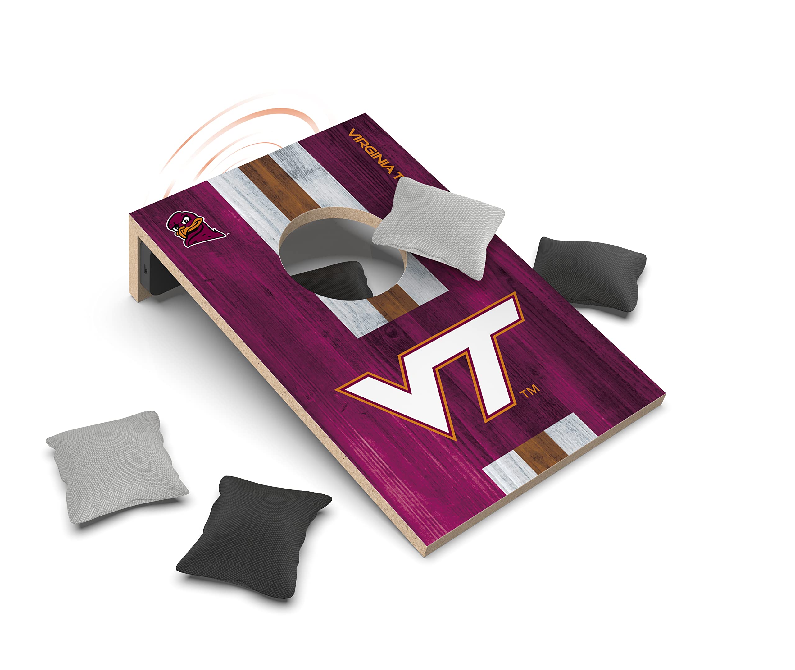 SOAR NCAA Tabletop Cornhole Game and Bluetooth Speaker