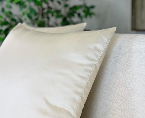 Vista 87 de Aiking Home - Funda de almohada de seda sintética, cierre de cremallera, juego de 2