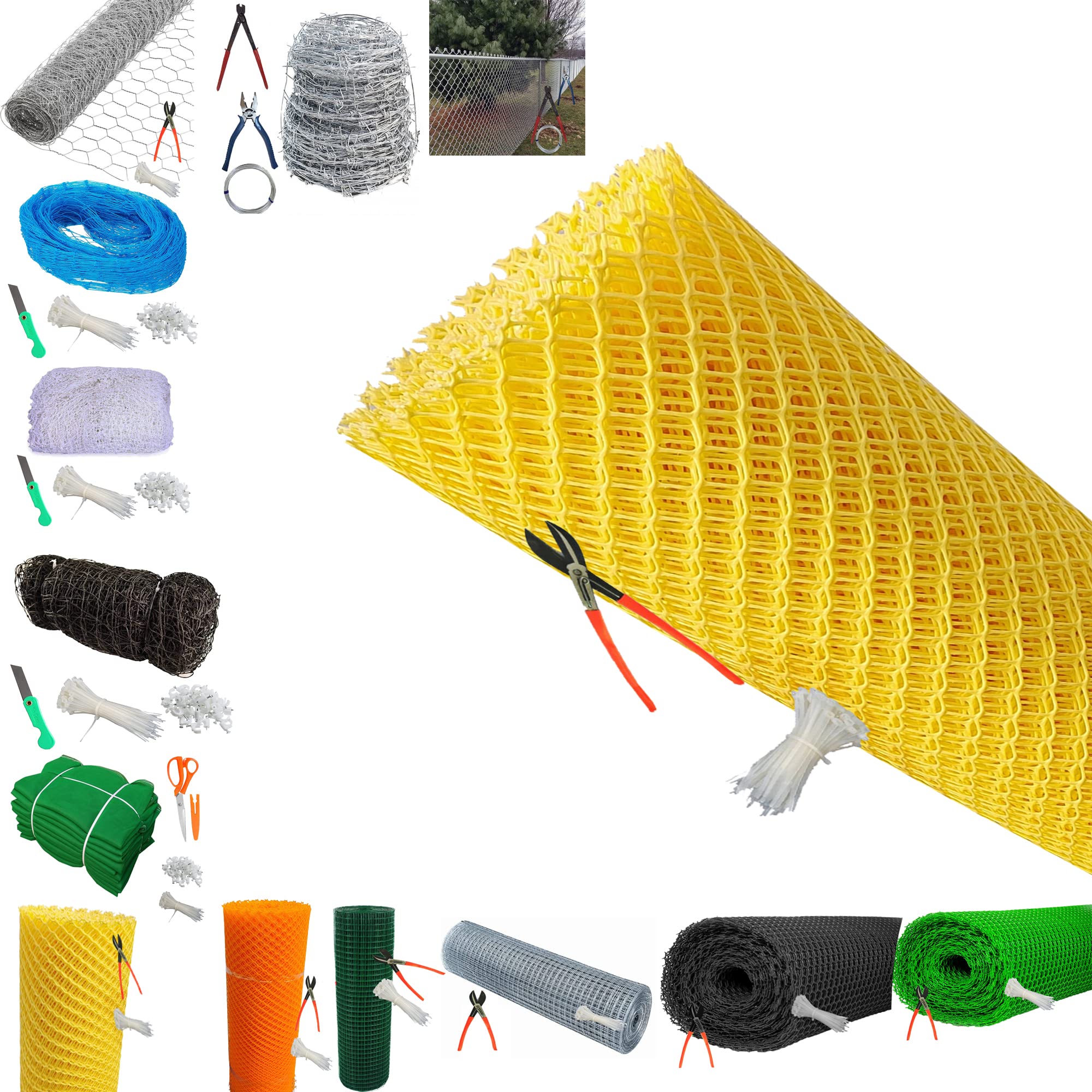 TAVASYA UV Stabilized Anti Bird Net_Tree Guard Net_Garden Fencing Net_800 GSM_PVC Virgin HDPE_3.3 Feet Height X 10 Feet Length_Ivory_ with 1 Cutter and 50 PVC Tags TVSY110-picture-19
