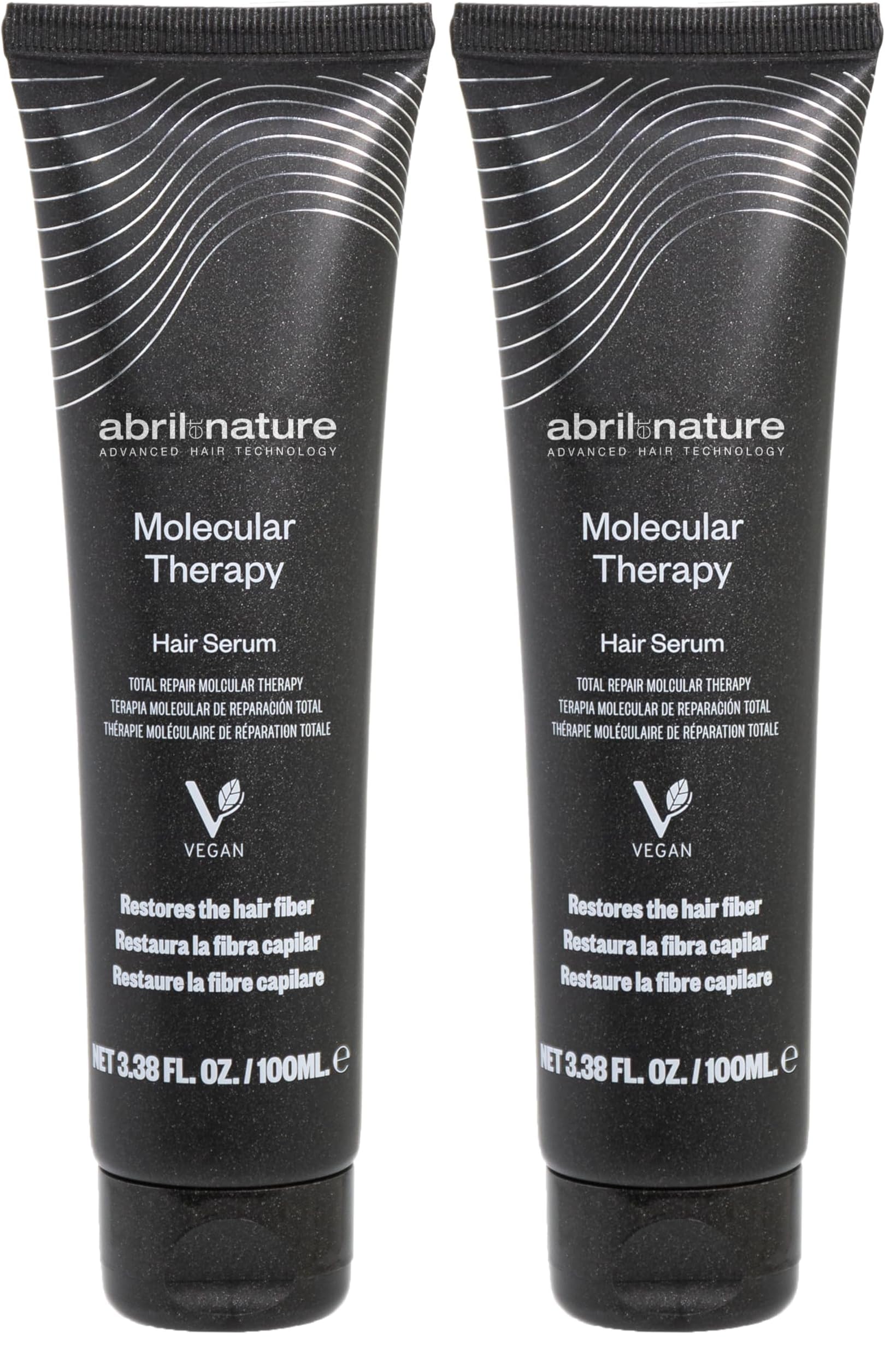 abril et nature - Leave In Conditioner Molecular Bond Repair, Haarkur Extrem Geschädigtes Haar, Hair Serum for Dry and Damaged Hair, Haarserum Ohne Ausspülen, 100 ml (Packung mit 2)