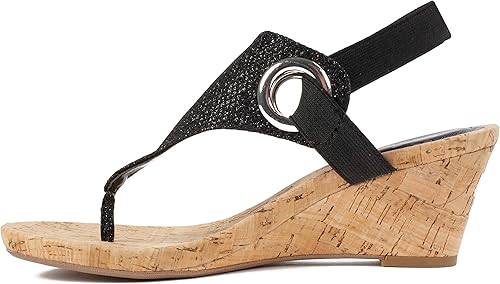 Vista 3 de WHITE MOUNTAIN Sandalia de cuña de corcho Aida para mujer