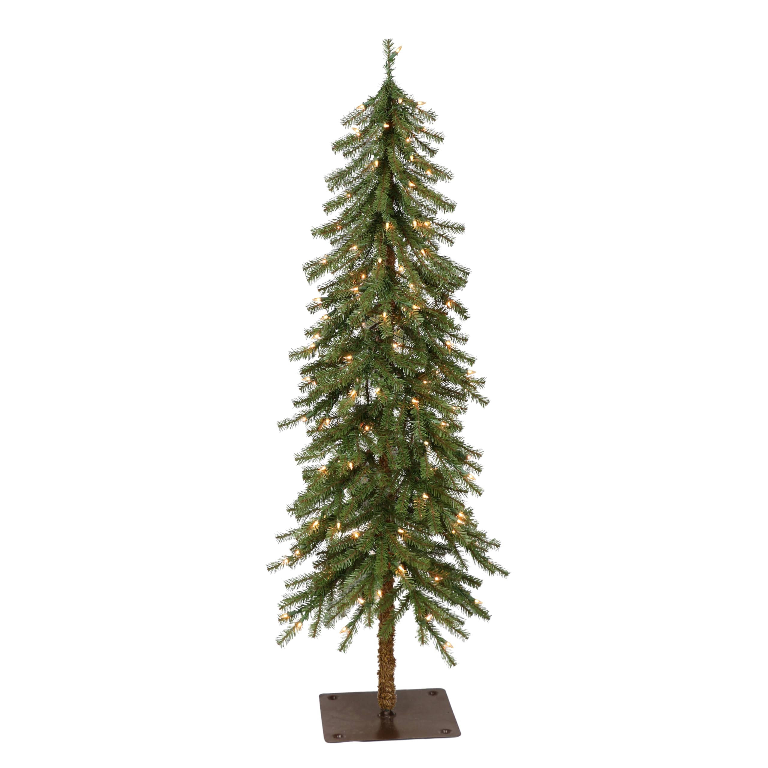 Puleo International Pre-Lit 5' Alpine Artificial Christmas Tree with 150 Lights, Green