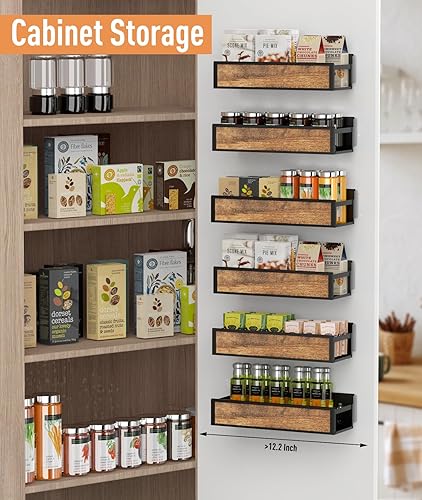 Miniatura 4 de Organizador de especias para pared, organizador colgante adhesivo, estante de almacenamiento de espacio estrecho, cero instalación para refrigerador