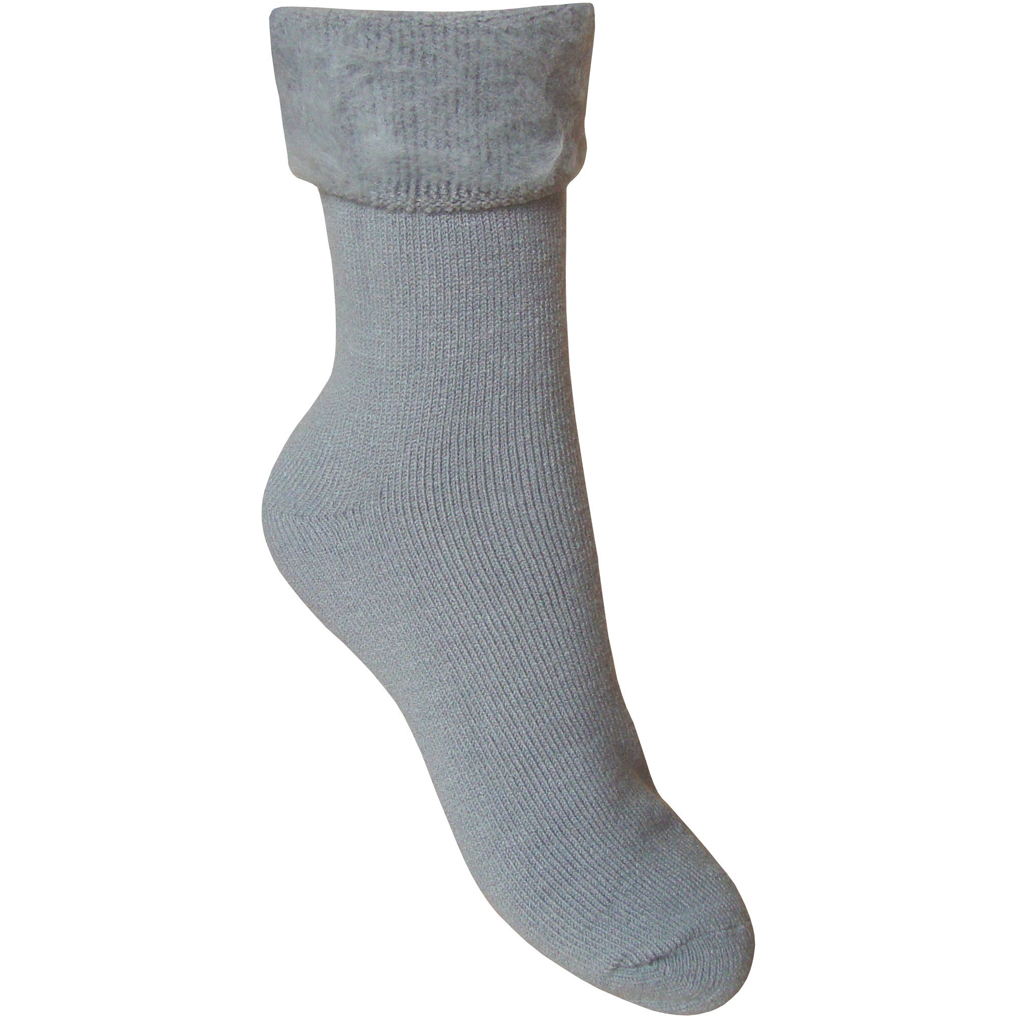 TeddyT's Men's Super Soft Thermal Warm Winter Bed Socks (Grey)