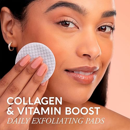 Miniatura 3 de MAREE Esmalte facial  Almohadillas de ácido glicólico para cara con aceite de árbol de té  Esmalte exfoliante con ácido salicílico y vitaminas E,