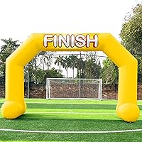 Vista 16 de Arco inflable de línea de meta de arranque de 20 pies rosa con potente soplador