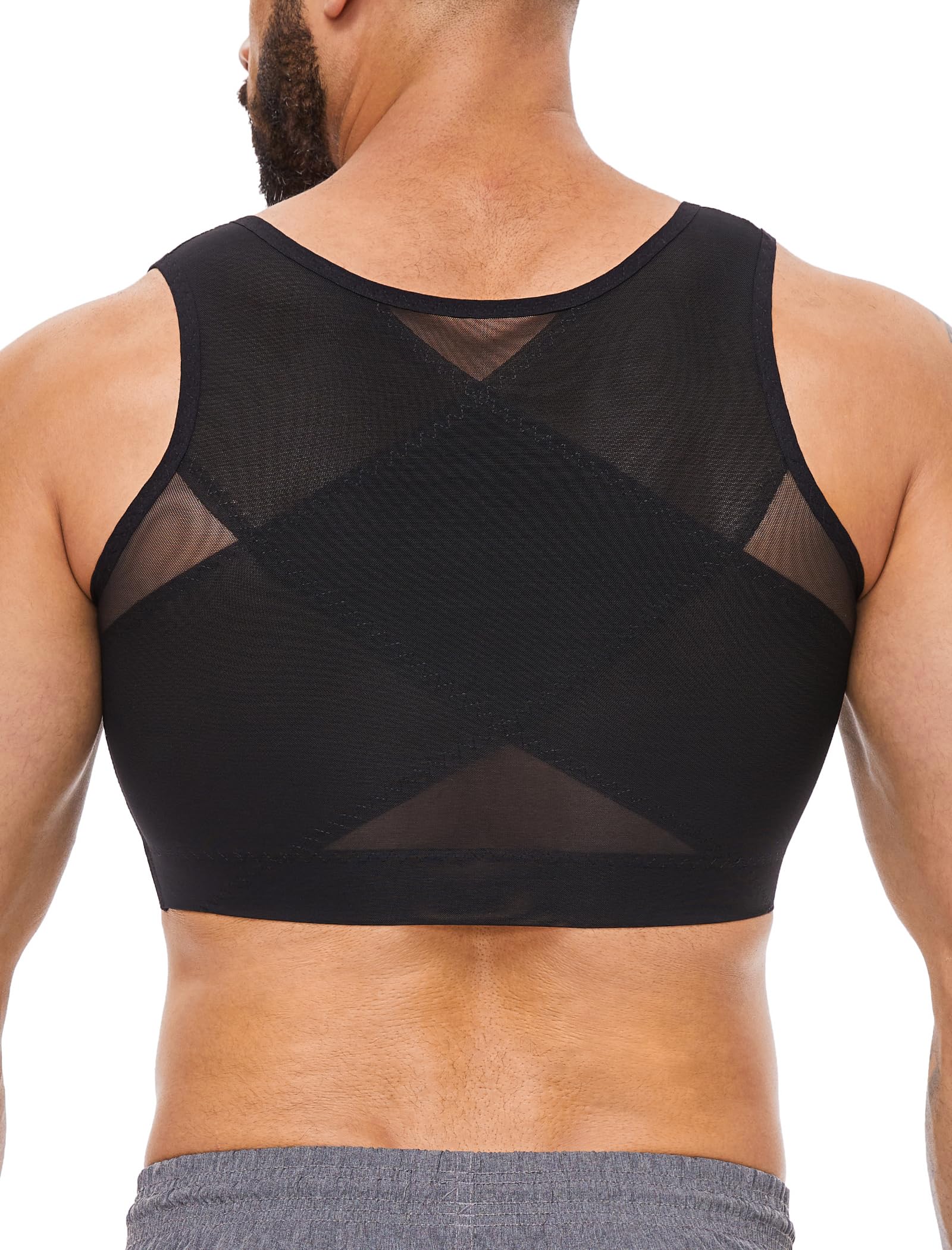 MISS MOLY Shapewear Corset de compression sans manches pour homme - Élastique - Body gainant - Gilet gainant