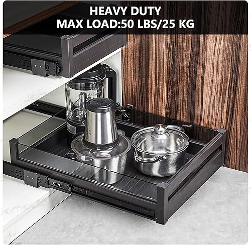 Miniatura 4 de JOMOLA Gabinete de cocina extraíble, estantes de despensa, bandeja deslizante resistente para gabinete, extensión completa, armario de cocina,