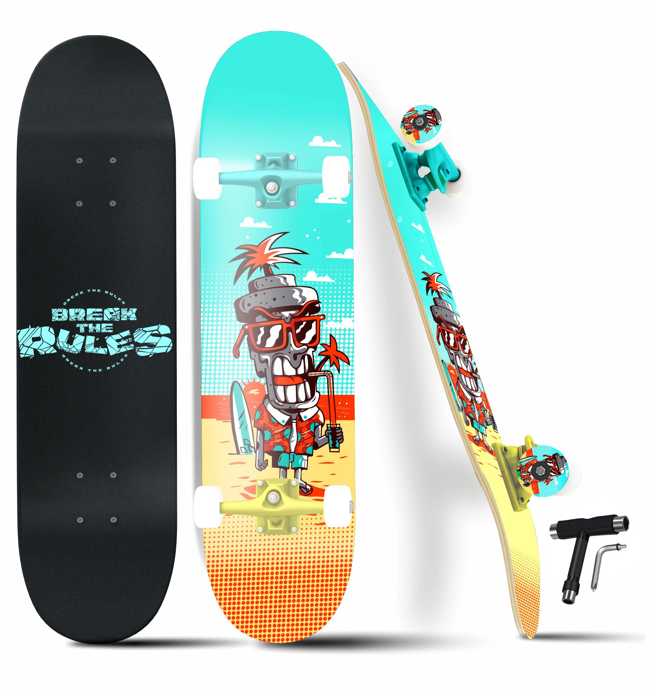 Jaspo Stay Wild (31X 8) inches Complete Fully Assembled 7 Layer Canadian Maple Skateboard for Kids/Boys/Girls/Youth/Adults – Made in India (Stay Wild) (B09NFM4454) Amazon Price History, Amazon Price Tracker